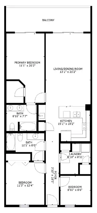 Calypso 2302 West Tower Floor Plan