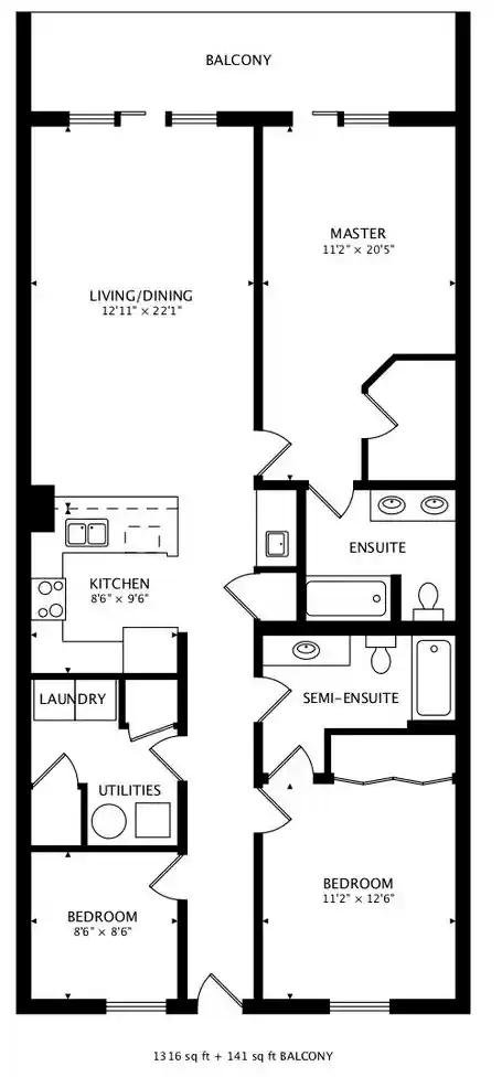 Calypso 704 West Tower Floor Plan
